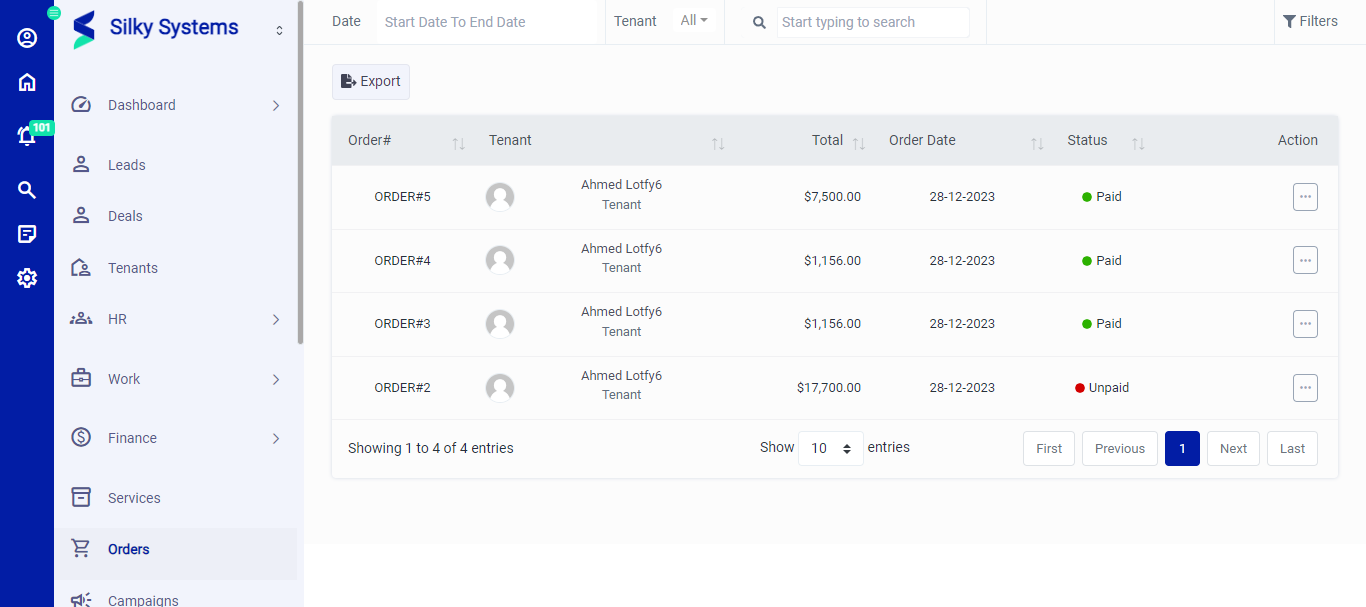 Order List