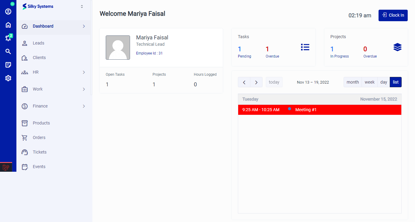 Private Dashboard Overview