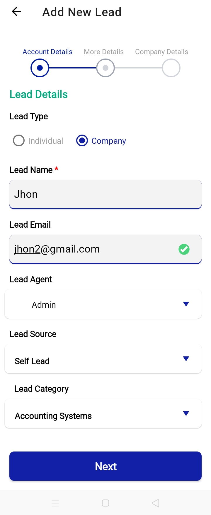 Company Lead Profile